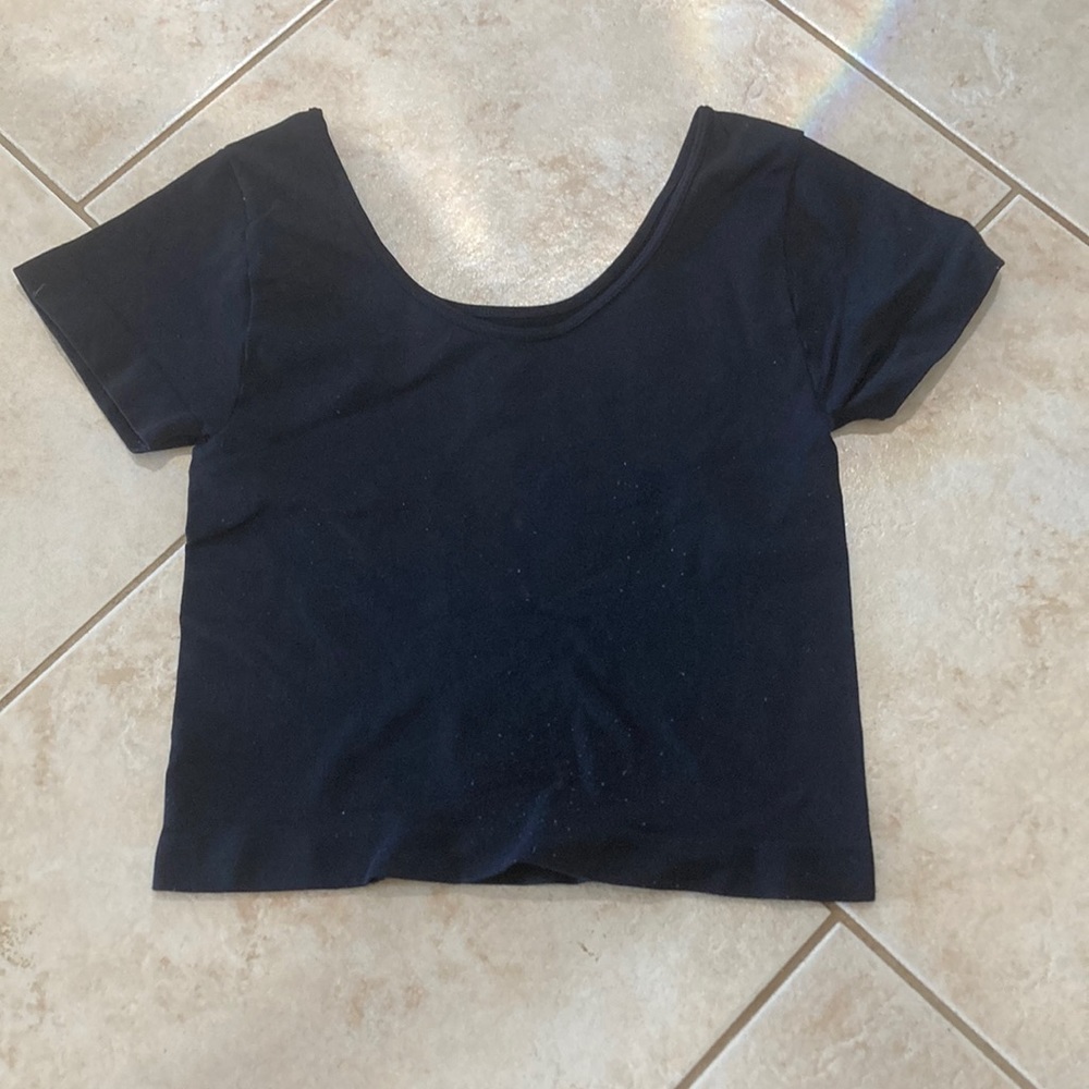 Basic black crop top from Sugarlips. One size